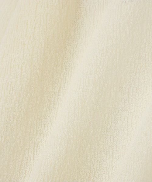 N.（N. Natural Beauty Basic）（エヌエヌナチュラルビューティーベーシック）の「◆Ｖネックシアーカーディガン（カーディガン/ボレロ・レディース・オフホワイト/チャコールグレー/レッド・MEDIUM）」の5枚目の写真