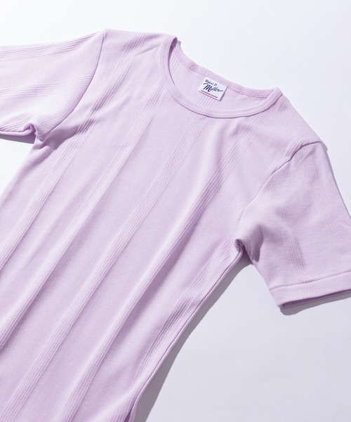 MILLER(ミラー)の「【Robert P. Miller】クルーネックTシャツ RM211-248(Tシャツ/カットソー・レディース・ブルー/アイボリー/グリーン/ブラウン/レッド/ネイビー/パープル/ブラック/オレンジ/ダークグレー/バーガンディー/ライトグレー/ピンク/イエロー/その他2/その他3/その他4/その他7/マルチ/その他6/ブルー系その他2/レッド系その他・FREE)」の10枚目の写真
