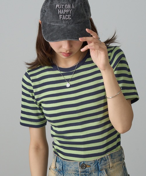 MILLER(ミラー)の「【Robert P. Miller】クルーネックTシャツ RM211-248(Tシャツ/カットソー・レディース・ブルー/アイボリー/グリーン/ブラウン/レッド/ネイビー/パープル/ブラック/オレンジ/ダークグレー/バーガンディー/ライトグレー/ピンク/イエロー/その他2/その他3/その他4/その他7/マルチ/その他6/ブルー系その他2/レッド系その他・FREE)」の21枚目の写真