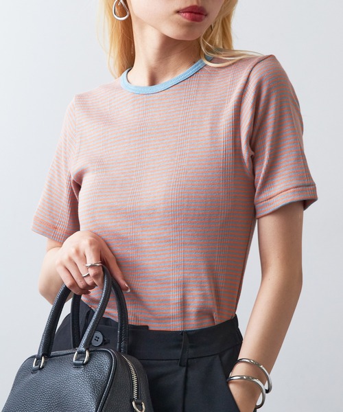 MILLER(ミラー)の「【Robert P. Miller】クルーネックTシャツ RM211-248(Tシャツ/カットソー・レディース・ブルー/アイボリー/グリーン/ブラウン/レッド/ネイビー/パープル/ブラック/オレンジ/ダークグレー/バーガンディー/ライトグレー/ピンク/イエロー/その他2/その他3/その他4/その他7/マルチ/その他6/ブルー系その他2/レッド系その他・FREE)」の16枚目の写真