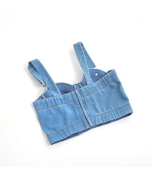 Diable baiser(ディアブルベーゼ)の「デニムビスチェ(キャミソール・レディース・ブルー・LL/LARGE/MEDIUM/SMALL)」の7枚目の写真