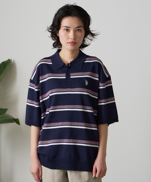 U.S. POLO ASSN.(ユーエスポロアッスン)の「U.S. POLO ASSN./ユーエスポロアッスン ニットポロシャツ(ポロシャツ・メンズ・ライトベージュ/ネイビー・LL/M/L)」の18枚目の写真