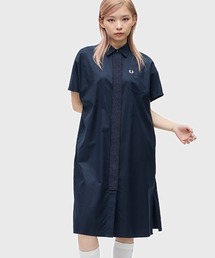 FRED PERRY リブカラー シャツ ドレス ワンピース ストライプ 襟 FRED PERRY - リブカラーストライプシャツ - Sheth Online Store