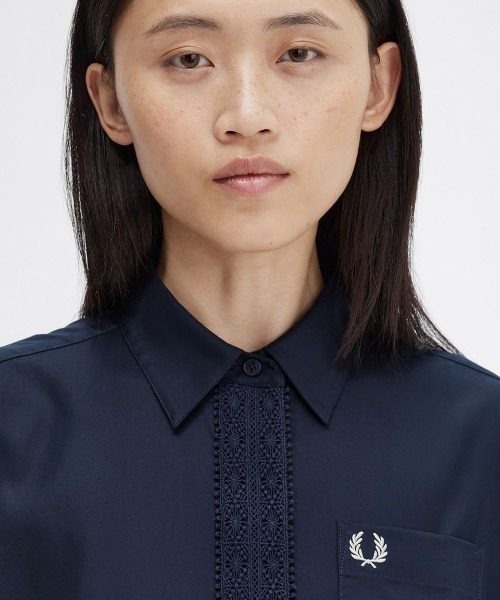 FRED PERRY（フレッドペリー）の「Lace Tape Shirt Dress（シャツ