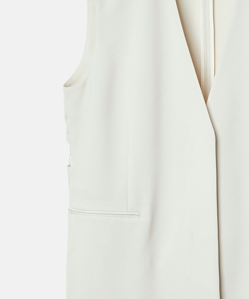 LE CIEL BLEU（ルシェルブルー）の「レースアップジレ / Lace-up Gilet（テーラードジャケット・レディース・ホワイト/ブラック・36）」の9枚目の写真