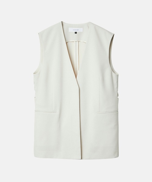 LE CIEL BLEU（ルシェルブルー）の「レースアップジレ / Lace-up Gilet（テーラードジャケット・レディース・ホワイト/ブラック・36）」の11枚目の写真