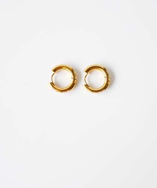 【TUWAKRIM】ジルコニアフープピアス（ピアス（両耳用））｜TUWAKRIM（トゥワクリム）