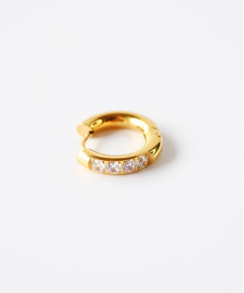 【TUWAKRIM】ジルコニアフープピアス（ピアス（両耳用））｜TUWAKRIM（トゥワクリム）