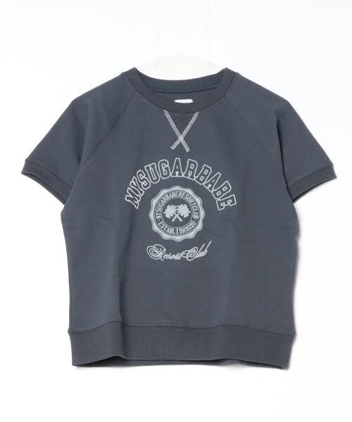 My sugar Babe(マイシュガーベイブ)の「MSB college logo half sweat (ladies)(Tシャツ/カットソー・レディース・ライトブルー/ボルドー/杢グレー/グリーン/イエロー/ネイビー・フリー)」の4枚目の写真