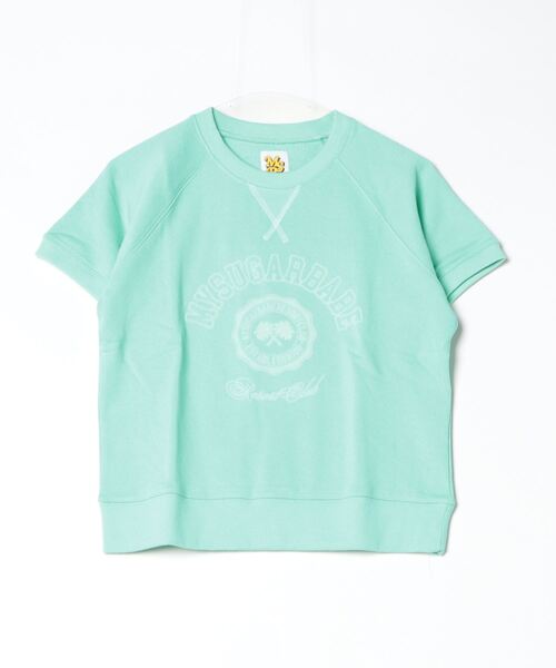 My sugar Babe(マイシュガーベイブ)の「MSB college logo half sweat (ladies)(Tシャツ/カットソー・レディース・ライトブルー/ボルドー/杢グレー/グリーン/イエロー/ネイビー・フリー)」の1枚目の写真