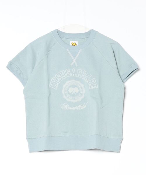 My sugar Babe(マイシュガーベイブ)の「MSB college logo half sweat (ladies)(Tシャツ/カットソー・レディース・ライトブルー/ボルドー/杢グレー/グリーン/イエロー/ネイビー・フリー)」の3枚目の写真