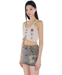 Moromoro2（モロモロ）の「ミニニット プリティリボン キャミソール BX0107【Moromoro2】（キャミソール）」