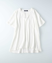 【HONEYSUCKLE ROSE】キーネック半袖リブＴシャツ