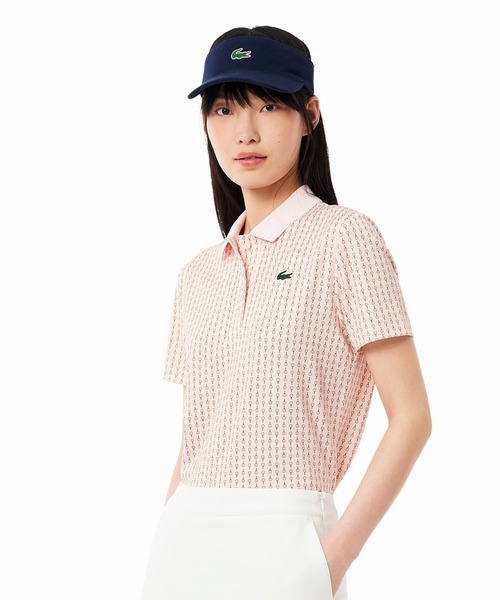 LACOSTE(ラコステ)の「UPF50+ ロベール・ジョルジュウルトラドライ ゴルフポロシャツ(ポロシャツ・レディース・レッド/ホワイト/ブルー/モスグリーン/ピンク/グリーン/ライトピンク/ネイビー/ベビーピンク/ロイヤルブルー・34/36/38/40)」の9枚目の写真