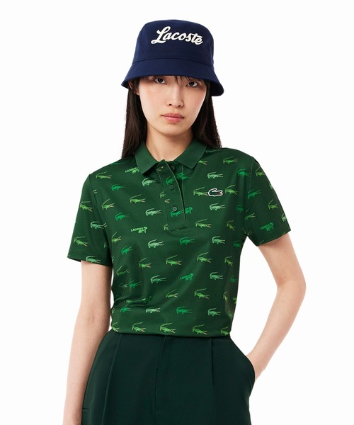 LACOSTE(ラコステ)の「UPF50+ ロベール・ジョルジュウルトラドライ ゴルフポロシャツ(ポロシャツ・レディース・レッド/ホワイト/ブルー/モスグリーン/ピンク/グリーン/ライトピンク/ネイビー/ベビーピンク/ロイヤルブルー・34/36/38/40)」の3枚目の写真