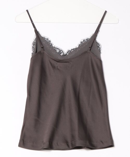 DEICY（デイシー）の「サテン×レースキャミ（キャミソール・レディース・ブラック/ベージュ/ベビーピンク・FREE）」の4枚目の写真