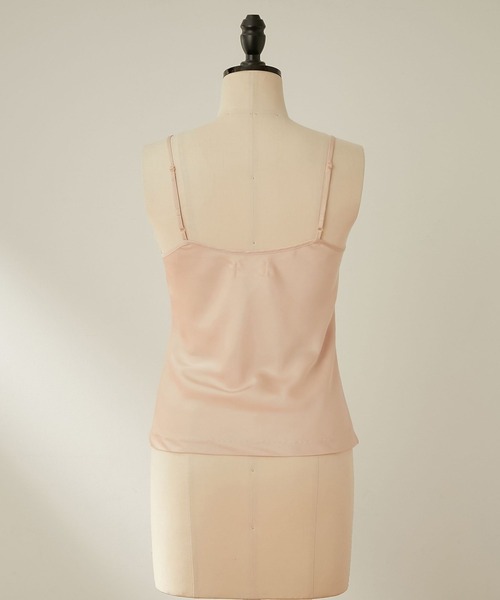 DEICY（デイシー）の「サテン×レースキャミ（キャミソール・レディース・ブラック/ベージュ/ベビーピンク・FREE）」の8枚目の写真