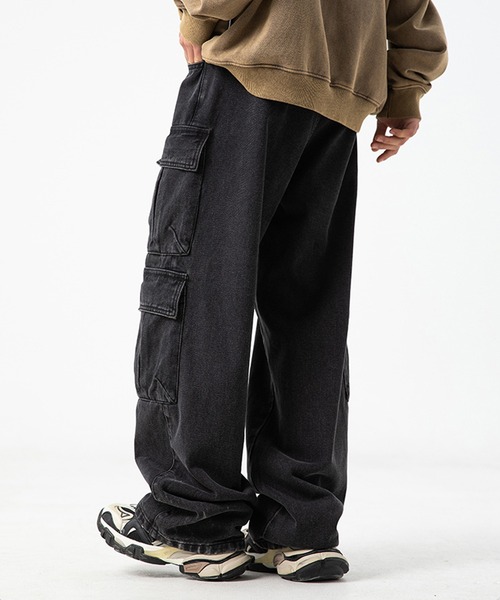 aimoha（アイモハ）の「aimoha outdoor ユニセックス　 デニムビンテージポケットパンツ（デニムパンツ・レディース・ブラック/ライトブルー・MEDIUM/LARGE/X-LARGE）」の18枚目の写真