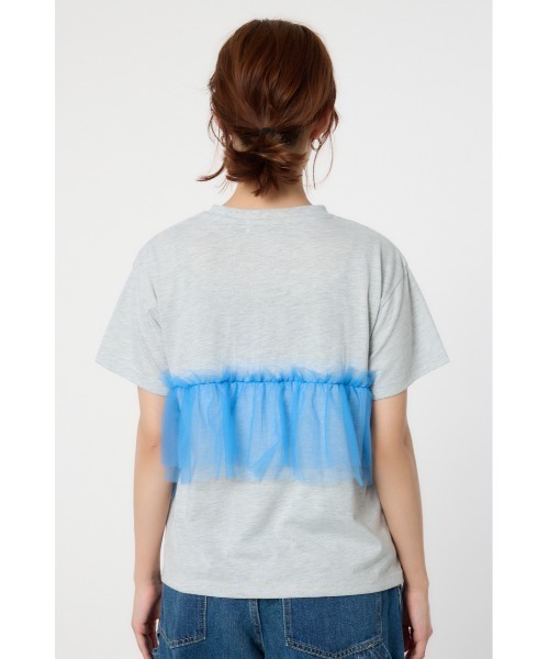 RODEO CROWNS WIDE BOWL（ロデオクラウンズワイドボウル）の「チュールドッキングＴシャツ（Tシャツ/カットソー・レディース・ブルー/ブラック/ホワイト・FREE）」の10枚目の写真