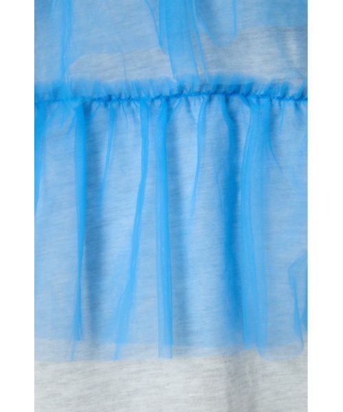 RODEO CROWNS WIDE BOWL（ロデオクラウンズワイドボウル）の「チュールドッキングＴシャツ（Tシャツ/カットソー・レディース・ブルー/ブラック/ホワイト・FREE）」の5枚目の写真