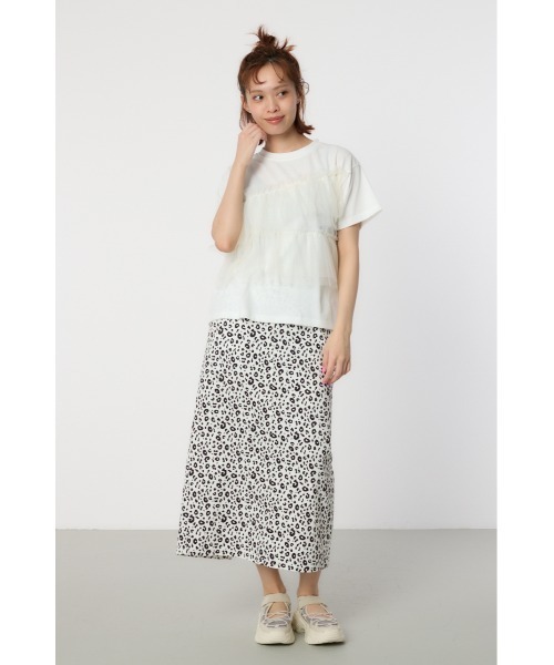 RODEO CROWNS WIDE BOWL（ロデオクラウンズワイドボウル）の「チュールドッキングＴシャツ（Tシャツ/カットソー・レディース・ブルー/ブラック/ホワイト・FREE）」の14枚目の写真