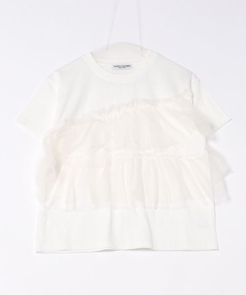 RODEO CROWNS WIDE BOWL（ロデオクラウンズワイドボウル）の「チュールドッキングＴシャツ（Tシャツ/カットソー・レディース・ブルー/ブラック/ホワイト・FREE）」の20枚目の写真