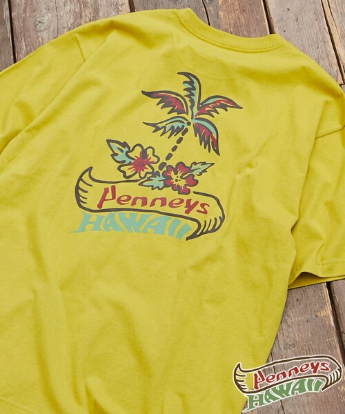 PENNEYS(ぺニーズ)の「PenneysHAWAII(ペニーズハワイ)別注プリントTシャツ(Tシャツ/カットソー・メンズ・オフホワイト/マスタード/ダークグレー・M/XL/L)」の3枚目の写真