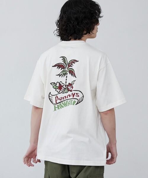 PENNEYS(ぺニーズ)の「PenneysHAWAII(ペニーズハワイ)別注プリントTシャツ(Tシャツ/カットソー・メンズ・オフホワイト/マスタード/ダークグレー・M/XL/L)」の4枚目の写真