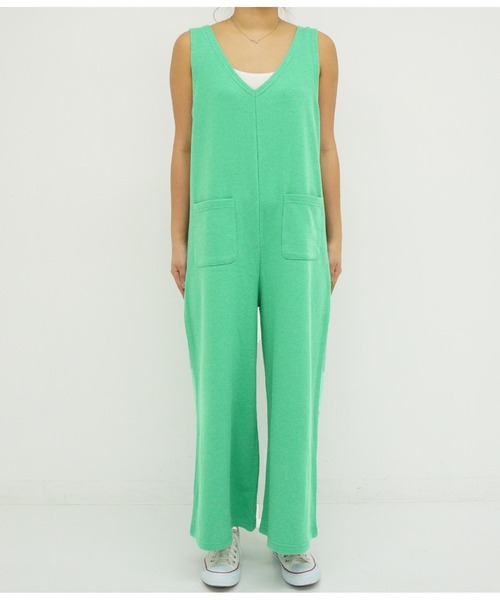 anap mimpi（アナップミンピ）の「裏毛 スウェット ユッタリ ワイド サロペット（サロペット/オーバーオール・レディース・グレー/ブラック/グリーン・FREE）」の14枚目の写真