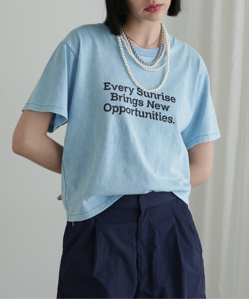 ROSE BUD(ローズバッド)の「ロゴTシャツ(Tシャツ/カットソー・レディース・ネイビー/レッド/ブルー・FREE)」の9枚目の写真
