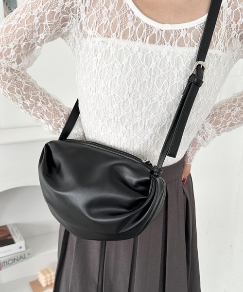 セール】タックビーンズPUショルダーバッグ（ショルダーバッグ）｜CLEA