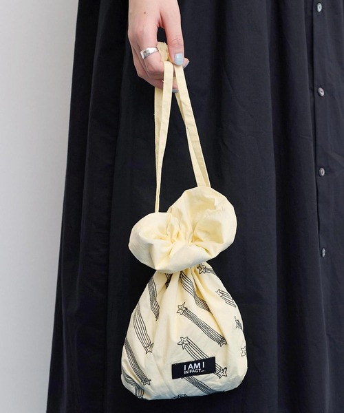 I am I in fact...（アイアムアイインファクト）の「●Twinkle star 刺繍バッグ（ハンドバッグ・レディース・ベージュ/チャコールグレー・FREE）」の5枚目の写真