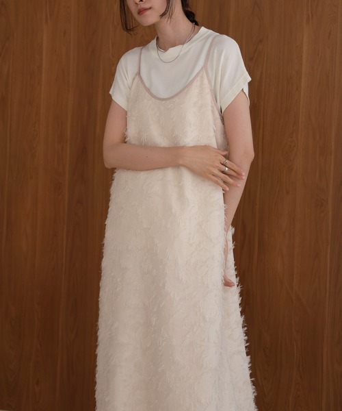 【セール】シャギージャガードキャミワンピース（ワンピース）｜Bab（バブ）