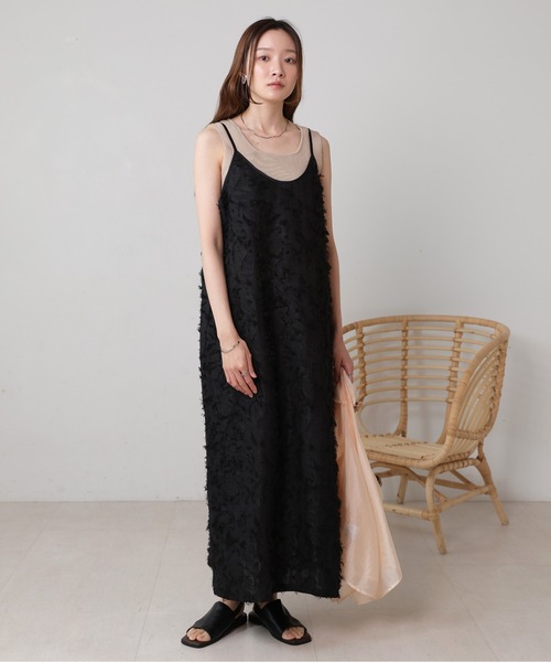 【セール】シャギージャガードキャミワンピース（ワンピース）｜Bab（バブ）