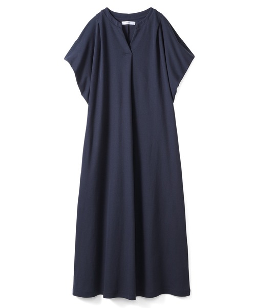 IEDIT(イディット)の「IEDIT 抗菌防臭・吸汗速乾・接触冷感・UVケア フレンチスリーブわきシェードかのこカットソーワンピース(ワンピース・レディース・ベージュ/ブラック/ネイビー・XXX-LARGE/XX-LARGE/X-LARGE/LARGE/MEDIUM/NM)」の3枚目の写真