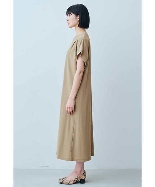 IEDIT(イディット)の「IEDIT 抗菌防臭・吸汗速乾・接触冷感・UVケア フレンチスリーブわきシェードかのこカットソーワンピース(ワンピース・レディース・ベージュ/ブラック/ネイビー・XXX-LARGE/XX-LARGE/X-LARGE/LARGE/MEDIUM/NM)」の8枚目の写真