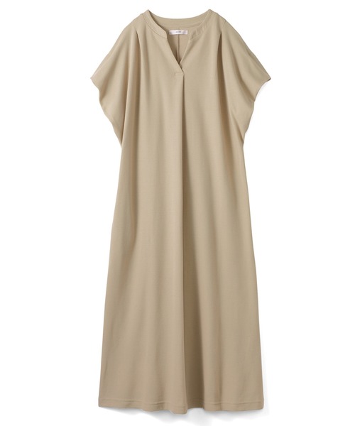 IEDIT(イディット)の「IEDIT 抗菌防臭・吸汗速乾・接触冷感・UVケア フレンチスリーブわきシェードかのこカットソーワンピース(ワンピース・レディース・ベージュ/ブラック/ネイビー・XXX-LARGE/XX-LARGE/X-LARGE/LARGE/MEDIUM/NM)」の12枚目の写真