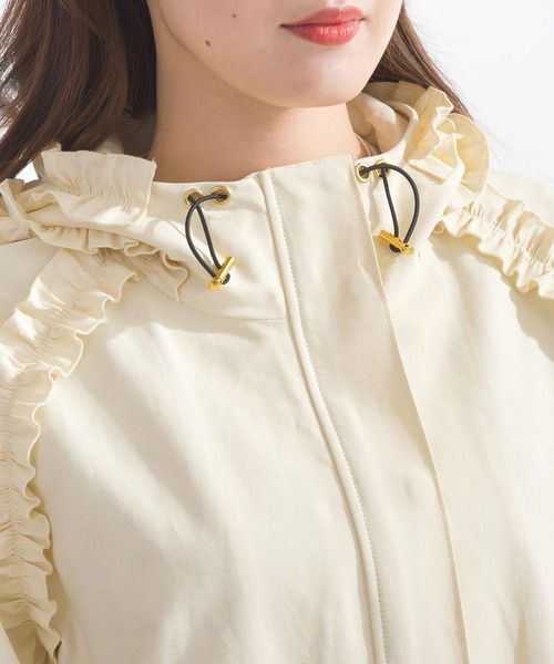 PICCIN（ピッチン）の「フリルマウンテンパーカー（マウンテンパーカー・レディース・アイボリー/ブラック/カーキ・M）」の8枚目の写真