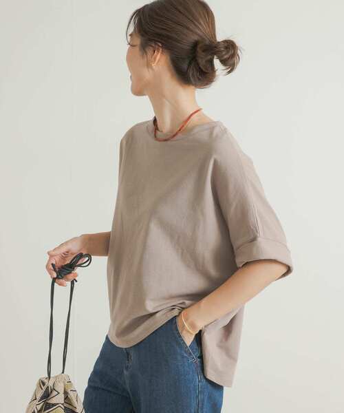 URBAN RESEARCH DOORS(アーバンリサーチドアーズ)の「ドルマンロールスリーブプルオーバー(Tシャツ/カットソー・レディース・チャコールグレー/ライトグレー/ベージュ・MEDIUM)」の19枚目の写真