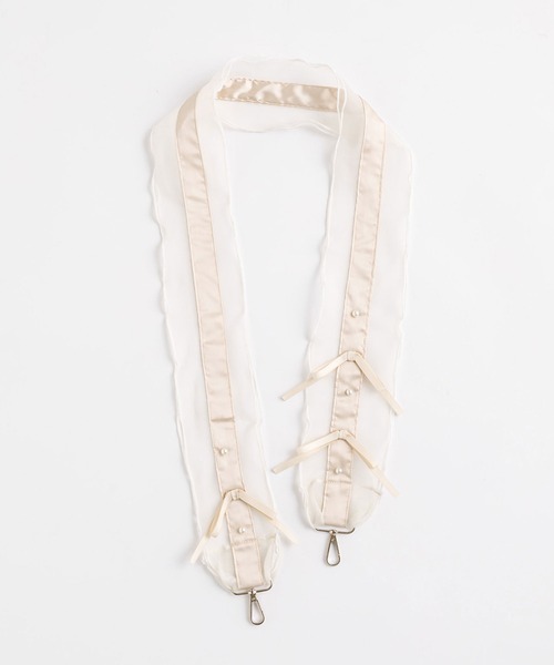 OLIVE des OLIVE（オリーブデオリーブ）の「Aimerianejoieリボン付きマルチストラップ（ステーショナリー・レディース・ピンク/アイボリー/ブラック/その他・FREE）」の2枚目の写真