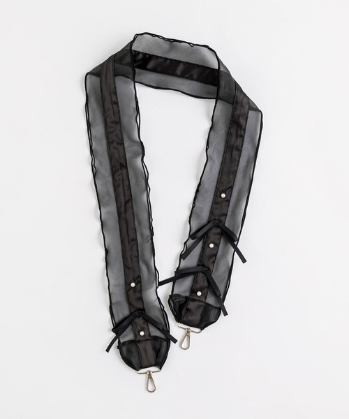 OLIVE des OLIVE（オリーブデオリーブ）の「Aimerianejoieリボン付きマルチストラップ（ステーショナリー・レディース・ピンク/アイボリー/ブラック/その他・FREE）」の3枚目の写真