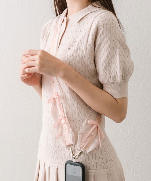 OLIVE des OLIVE（オリーブデオリーブ）の「Aimerianejoieリボン付きマルチストラップ（ステーショナリー・レディース・ピンク/アイボリー/ブラック/その他・FREE）」の19枚目の写真