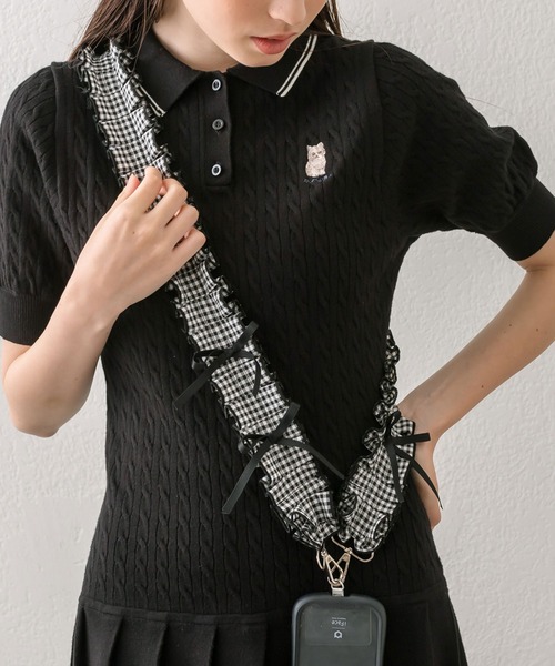 OLIVE des OLIVE（オリーブデオリーブ）の「Aimerianejoieリボン付きマルチストラップ（ステーショナリー・レディース・ピンク/アイボリー/ブラック/その他・FREE）」の18枚目の写真