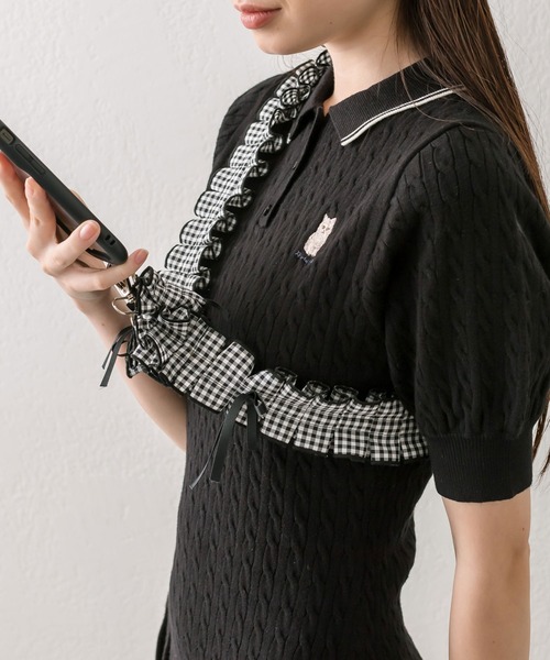 OLIVE des OLIVE（オリーブデオリーブ）の「Aimerianejoieリボン付きマルチストラップ（ステーショナリー・レディース・ピンク/アイボリー/ブラック/その他・FREE）」の17枚目の写真