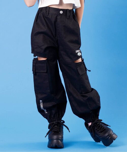 algy（アルジー）の「サイドスリットカーゴパンツ（カーゴパンツ・キッズ・インディゴブルー/ブラック/アイボリー・XXX-SMALL/XX-SMALL/X-SMALL/SMALL/MEDIUM）」の3枚目の写真