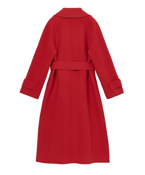 お値下げ⭕ヴィンテージ　イタリーコート　赤　レッド　ニットコート セール】パイルメルトンリバーテーラードコート（チェスターコート