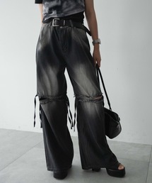 dispark | DISPARK/【24年春夏新作】スリットダメージルーズデニム(デニムパンツ)