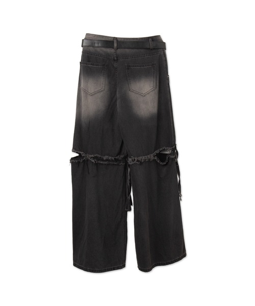 dispark（ディスパーク）の「DISPARK/スリットダメージルーズデニム（デニムパンツ・レディース・ブルー系1/ブラック・LARGE/MEDIUM/SMALL）」の17枚目の写真