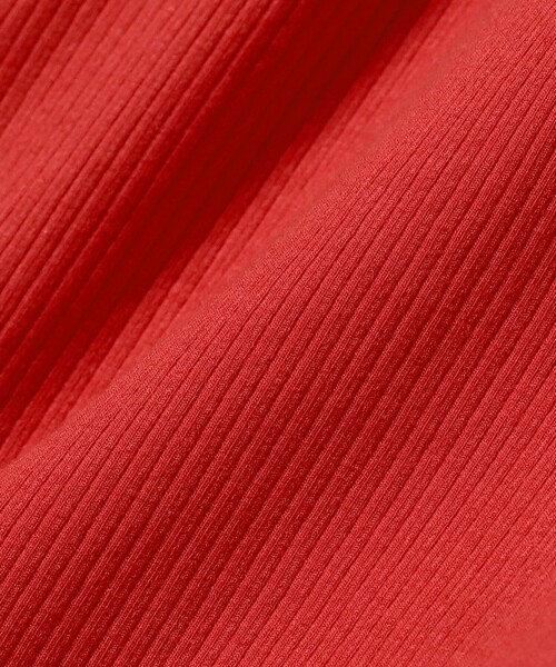 Ray BEAMS（レイビームス）の「Ray BEAMS / リブ ギャザーネック リボン カーディガン（カーディガン/ボレロ・レディース・グレー/レッド・ONE SIZE）」の17枚目の写真