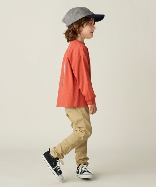 BEAMS mini（ビームスミニ）の「アニマル ヒップ ロングスリーブ Tシャツ 2024FW（90～150cm）（Tシャツ/カットソー・キッズ・オフホワイト/ネイビー/レッド・140/110/90/100/120/130/150）」の6枚目の写真